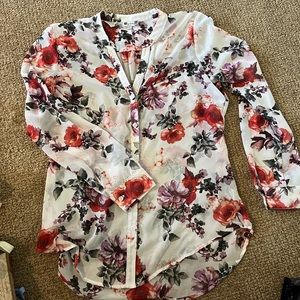 KUT from the Kloth sheer floral top - size medium